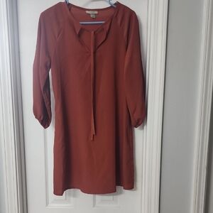 Tucker Women's Rust Mini Tunic Dress